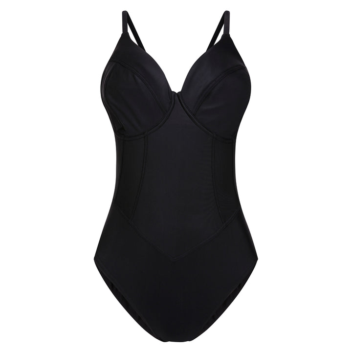 【COYSEIO】PUFF SHIRRING ONE PIECE BLACK Sonny Compression One Piece: Black